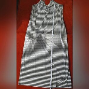 Comfy striped maxi dress, v-neck, spagetti straps, pockets